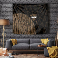 Moriori Kekoru New Zealand Personalised Tapestry Kopi Rakau Carving Chatham Islands Map LT14 Black - Polynesian Pride