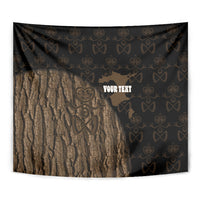 Moriori Kekoru New Zealand Personalised Tapestry Kopi Rakau Carving Chatham Islands Map LT14 - Polynesian Pride