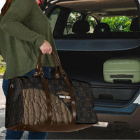 Moriori Kekoru New Zealand Personalised Travel Bag Kopi Rakau Carving Chatham Islands Map LT14 - Polynesian Pride