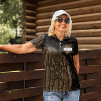 Moriori Kekoru New Zealand Personalised Women Polo Shirt Kopi Rakau Carving Chatham Islands Map LT14 - Polynesian Pride