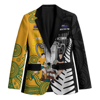 New Zealand Australia Rugby Bledisloe 2026 Custom Blazer Champion Trophy Maori Aboriginal Art LT14 Unisex Multicolor - Polynesian Pride