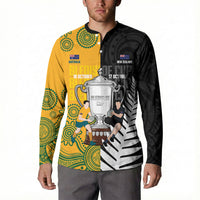 New Zealand Australia Rugby Bledisloe 2026 Custom Button Sweatshirt Champion Trophy Maori Aboriginal Art LT14 - Polynesian Pride