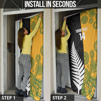 New Zealand Australia Rugby Bledisloe 2026 Custom Door Cover Champion Trophy Maori Aboriginal Art LT14 - Polynesian Pride