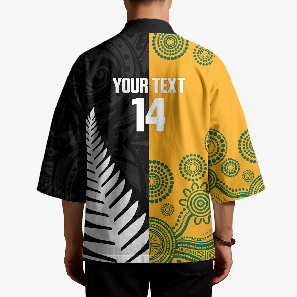 New Zealand Australia Rugby Bledisloe 2026 Custom Kimono Champion Trophy Maori Aboriginal Art LT14 - Polynesian Pride