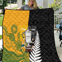 New Zealand Australia Rugby Bledisloe 2026 Quilt Champion Trophy Maori Aboriginal Art LT14 Multicolor - Polynesian Pride