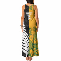 New Zealand Australia Rugby Bledisloe 2026 Custom Tank Maxi Dress Champion Trophy Maori Aboriginal Art LT14 - Polynesian Pride
