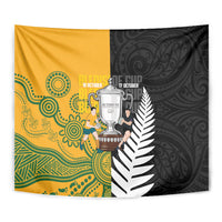 New Zealand Australia Rugby Bledisloe 2026 Tapestry Champion Trophy Maori Aboriginal Art LT14 - Polynesian Pride