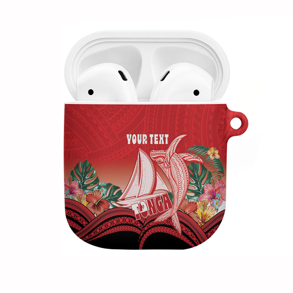 Vavau Sailing Festival Tonga Personalised AirPods Case Humpback Whale Sailboat Tropical Vibes