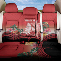 Vavau Sailing Festival Tonga Personalised Back Car Seat Cover Humpback Whale Sailboat Tropical Vibes LT14 One Size Red - Polynesian Pride