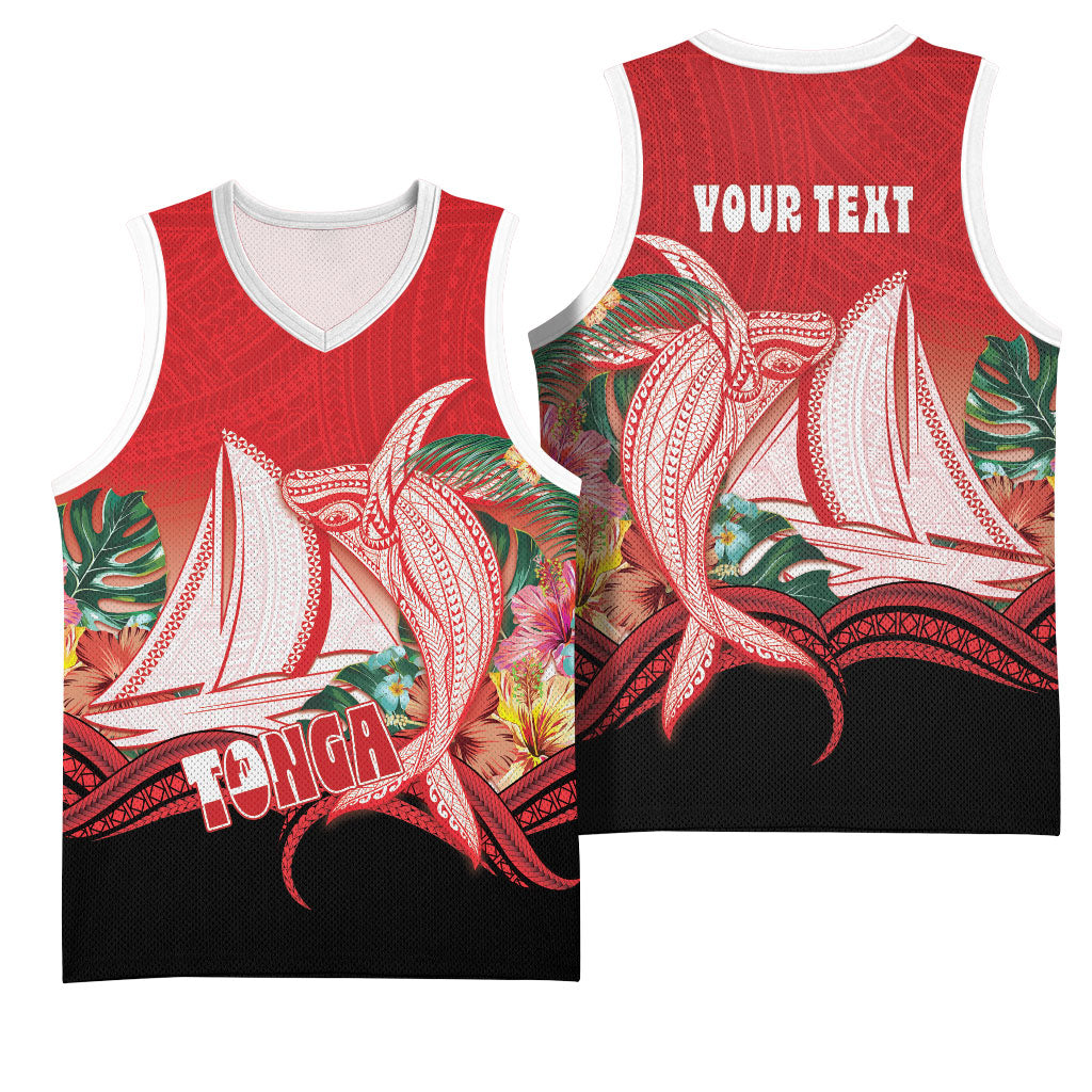 Vavau Sailing Festival Tonga Personalised Basketball Jersey Humpback Whale Sailboat Tropical Vibes LT14 - Polynesian Pride