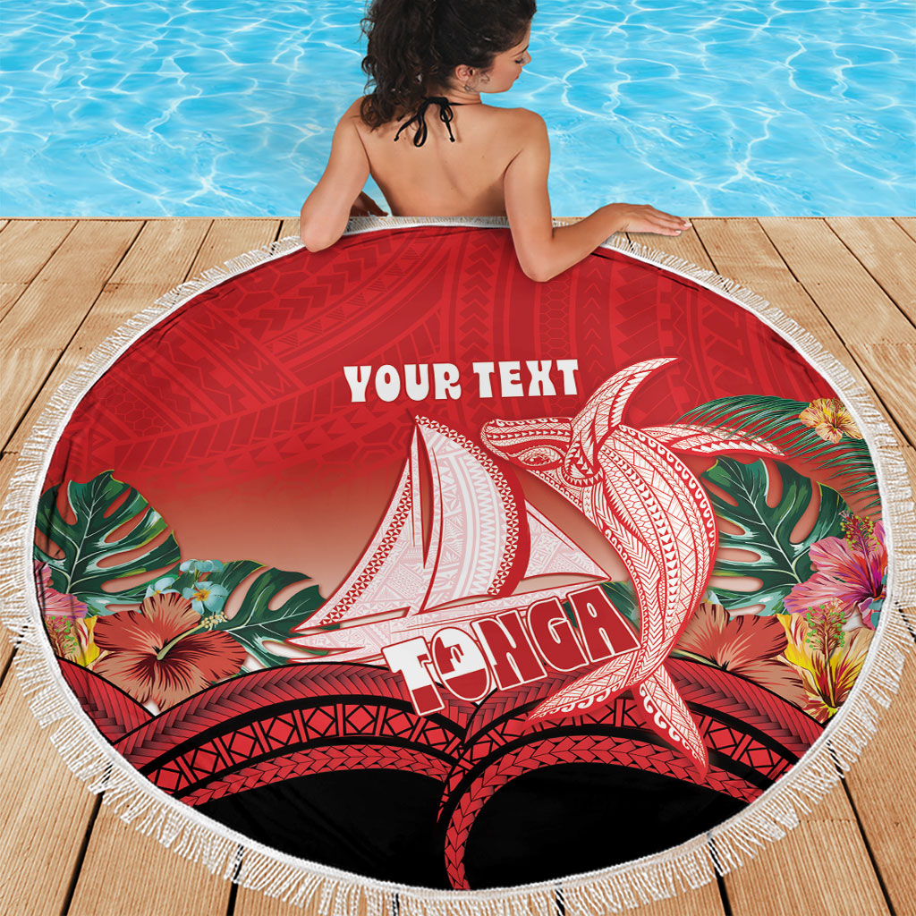 Vavau Sailing Festival Tonga Personalised Beach Blanket Humpback Whale Sailboat Tropical Vibes LT14 - Polynesian Pride