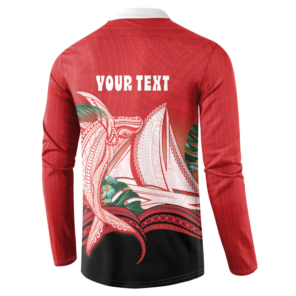 Vavau Sailing Festival Tonga Personalised Button Sweatshirt Humpback Whale Sailboat Tropical Vibes LT14 - Polynesian Pride