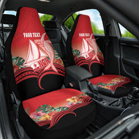 Vavau Sailing Festival Tonga Personalised Car Seat Cover Humpback Whale Sailboat Tropical Vibes LT14 One Size Red - Polynesian Pride