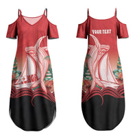 Vavau Sailing Festival Tonga Personalised Family Matching Summer Maxi Dress and Hawaiian Shirt Humpback Whale Sailboat Tropical Vibes LT14 Mom's Dress Red - Polynesian Pride