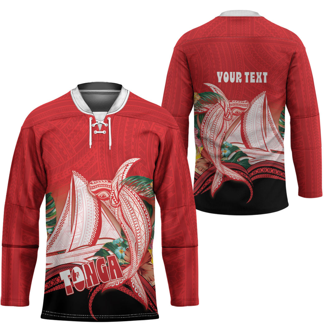 Vavau Sailing Festival Tonga Personalised Hockey Jersey Humpback Whale Sailboat Tropical Vibes
