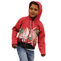 Vavau Sailing Festival Tonga Personalised Kid Hoodie Humpback Whale Sailboat Tropical Vibes LT14 - Polynesian Pride