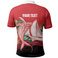 Vavau Sailing Festival Tonga Personalised Polo Shirt Humpback Whale Sailboat Tropical Vibes LT14 - Polynesian Pride