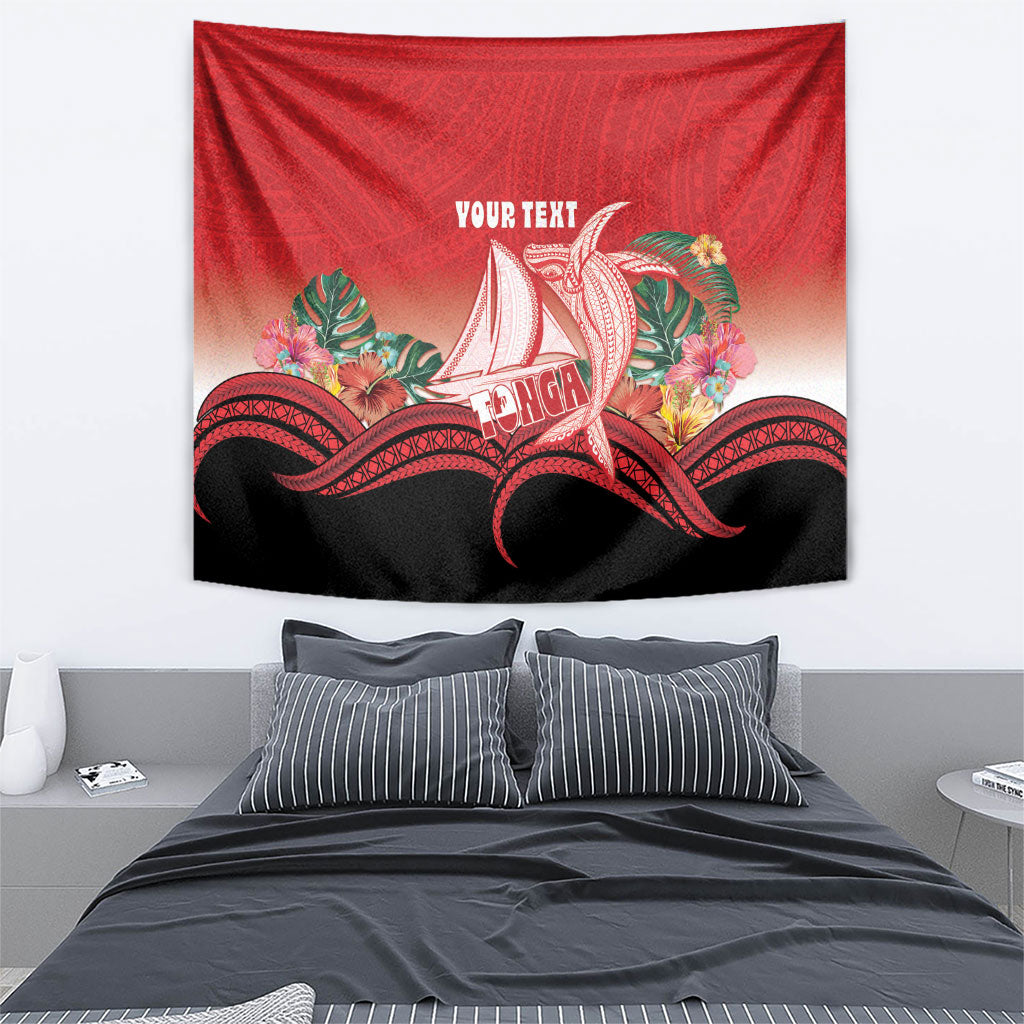 Vavau Sailing Festival Tonga Personalised Tapestry Humpback Whale Sailboat Tropical Vibes LT14 - Polynesian Pride
