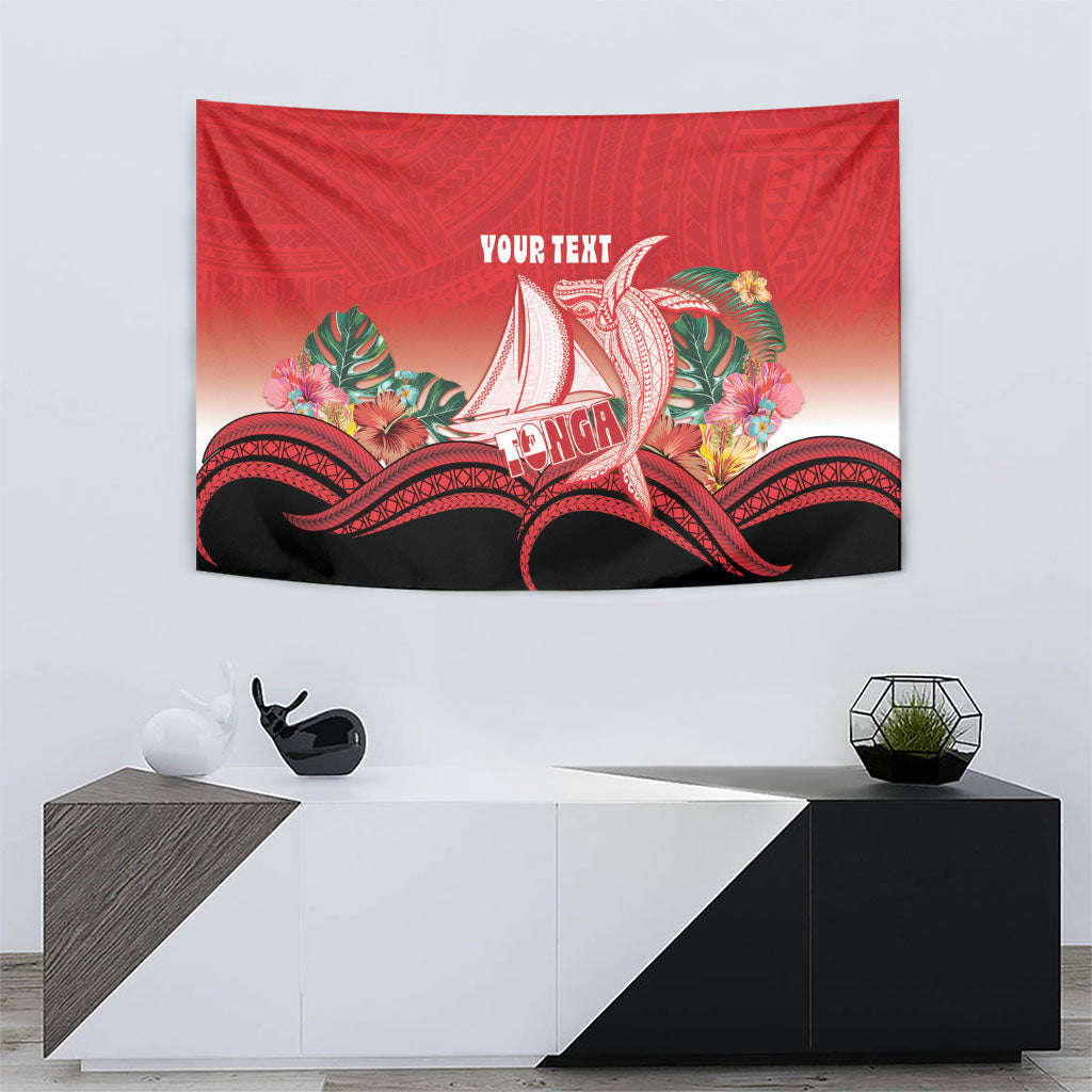 Vavau Sailing Festival Tonga Personalised Tapestry Humpback Whale Sailboat Tropical Vibes LT14 - Polynesian Pride