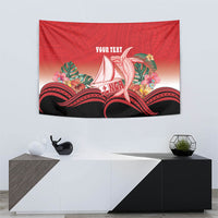 Vavau Sailing Festival Tonga Personalised Tapestry Humpback Whale Sailboat Tropical Vibes LT14 - Polynesian Pride