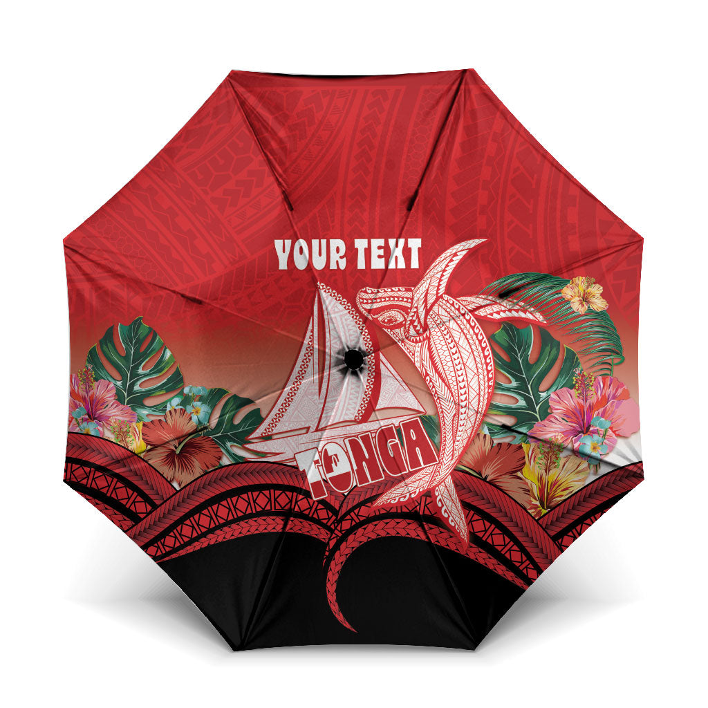 Vavau Sailing Festival Tonga Personalised Umbrella Humpback Whale Sailboat Tropical Vibes