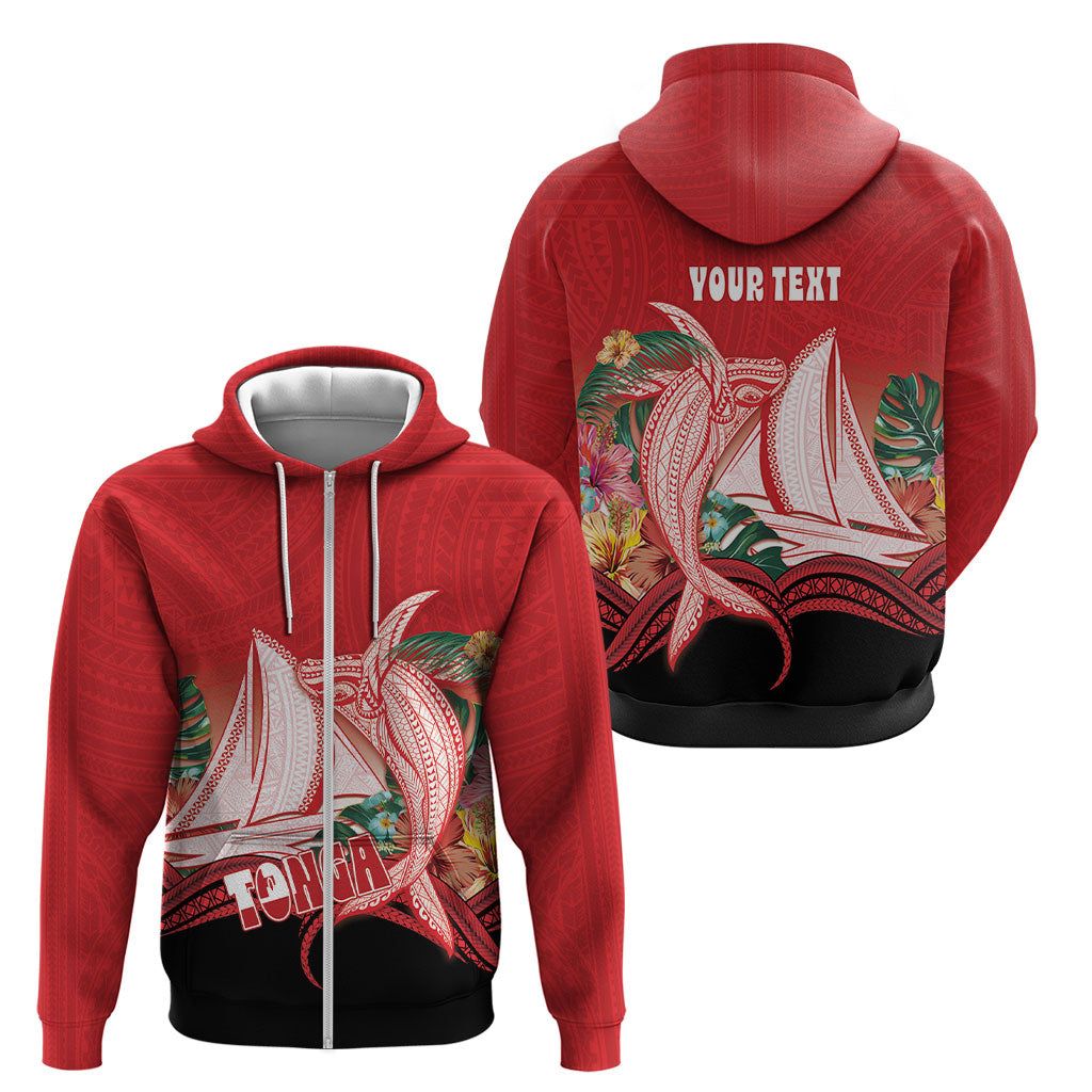 Vavau Sailing Festival Tonga Personalised Zip Hoodie Humpback Whale Sailboat Tropical Vibes LT14 - Polynesian Pride