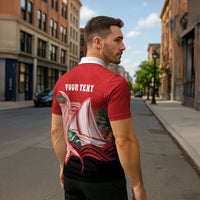 Vavau Sailing Festival Tonga Personalised Zipper Polo Shirt Humpback Whale Sailboat Tropical Vibes LT14 - Polynesian Pride
