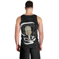 Black New Zealand Eel Men Tank Top Aotearoa Maori Tuna With Kotiate Weapon LT14 - Polynesian Pride