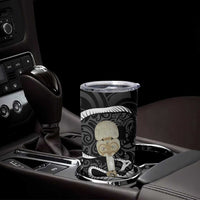 Black New Zealand Eel Tumbler Cup Aotearoa Maori Tuna With Kotiate Weapon LT14 - Polynesian Pride