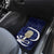 Blue New Zealand Eel Car Mats Aotearoa Maori Tuna With Kotiate Weapon