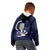 Blue New Zealand Eel Kid Hoodie Aotearoa Maori Tuna With Kotiate Weapon