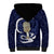 Blue New Zealand Eel Sherpa Hoodie Aotearoa Maori Tuna With Kotiate Weapon