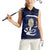 Blue New Zealand Eel Women Sleeveless Polo Shirt Aotearoa Maori Tuna With Kotiate Weapon