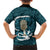 Turquoise New Zealand Eel Kid Hawaiian Shirt Aotearoa Maori Tuna With Kotiate Weapon