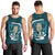 Turquoise New Zealand Eel Men Tank Top Aotearoa Maori Tuna With Kotiate Weapon