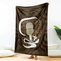 Gold New Zealand Eel Blanket Aotearoa Maori Tuna With Kotiate Weapon LT14 - Polynesian Pride