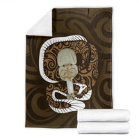 Gold New Zealand Eel Blanket Aotearoa Maori Tuna With Kotiate Weapon LT14 - Polynesian Pride