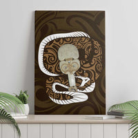Gold New Zealand Eel Canvas Wall Art Aotearoa Maori Tuna With Kotiate Weapon LT14 - Polynesian Pride