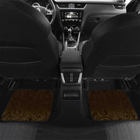Gold New Zealand Eel Car Mats Aotearoa Maori Tuna With Kotiate Weapon LT14 Set 2pcs - Back Gold - Polynesian Pride