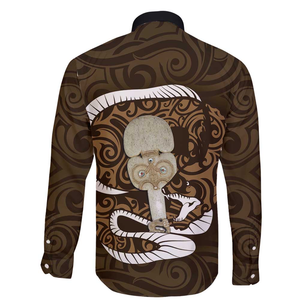 Gold New Zealand Eel Family Matching Mermaid Dress and Hawaiian Shirt Aotearoa Maori Tuna With Kotiate Weapon