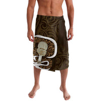Gold New Zealand Eel Lavalava Aotearoa Maori Tuna With Kotiate Weapon LT14 Gold - Polynesian Pride