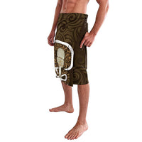 Gold New Zealand Eel Lavalava Aotearoa Maori Tuna With Kotiate Weapon LT14 - Polynesian Pride