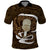 Gold New Zealand Eel Polo Shirt Aotearoa Maori Tuna With Kotiate Weapon