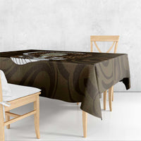 Gold New Zealand Eel Tablecloth Aotearoa Maori Tuna With Kotiate Weapon LT14 - Polynesian Pride