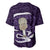 Purple New Zealand Eel Baseball Jersey Aotearoa Maori Tuna With Kotiate Weapon