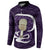 Purple New Zealand Eel Button Sweatshirt Aotearoa Maori Tuna With Kotiate Weapon