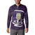 Purple New Zealand Eel Button Sweatshirt Aotearoa Maori Tuna With Kotiate Weapon