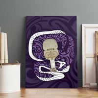 Purple New Zealand Eel Canvas Wall Art Aotearoa Maori Tuna With Kotiate Weapon LT14 - Polynesian Pride