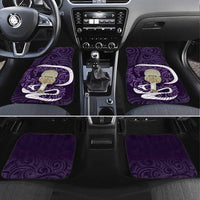 Purple New Zealand Eel Car Mats Aotearoa Maori Tuna With Kotiate Weapon LT14 Set 4pcs Purple - Polynesian Pride