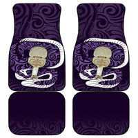 Purple New Zealand Eel Car Mats Aotearoa Maori Tuna With Kotiate Weapon LT14 - Polynesian Pride